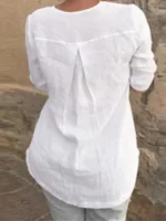 Casual White Pure Cotton Women Top