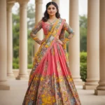 Pink Fully Stiched Printed Kalamkari Lehenga Choli