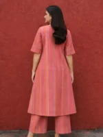 Multicolor Vertical Stripe Coord Set for Women