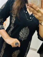Cotton Handblock Print Kurti and Pant Set