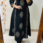 Cotton Handblock Print Kurti and Pant Set