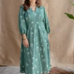 Cotton Printed Middie Dress