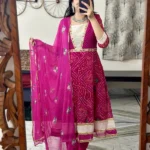 Chiffon anarkali set