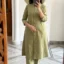 Mehndi green color flex cotton co ord set