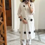 Black polka dot print cotton co ord set