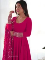Women Fit & Flare Dress with Dupatta