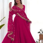 Women Fit & Flare Dress with Dupatta