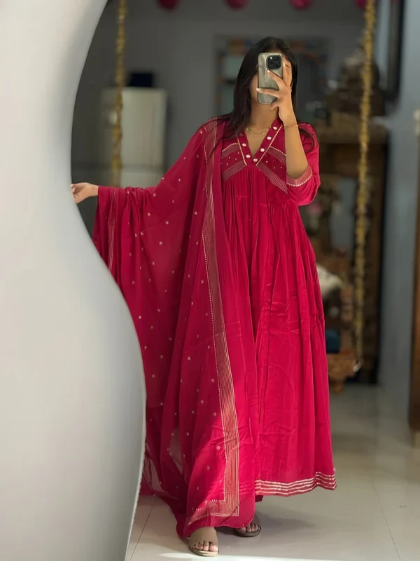 Red Mul Cotton Designer Embroidered Anarkali 3 Piece Set-11-19at11.38.04AM Red Mul Cotton Designer Embroidered Anarkali 3 Piece Set
